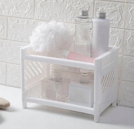 UNIWERSALNY ORGANIZER na biurko do łazienki biały praktyczny na kosmetyki