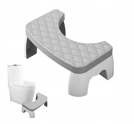 Podnóżek toaletowy stołek podest łazienkowy do toalety WC szary
