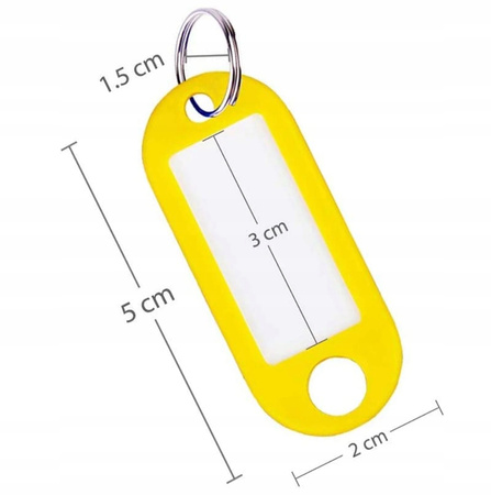 BRELOKI IDENTYFIKATORY DO KLUCZY 5szt mix kolorów zawieszki breloczki