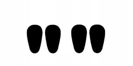 NOSKI DO OKULARÓW kształt łzy 2 pary łezki antypoślizgowe 4 szt czarne