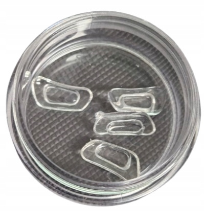 NOSKI DO OKULARÓW 4szt 12,5x6mm antypoślizgowe transparentne wciskane