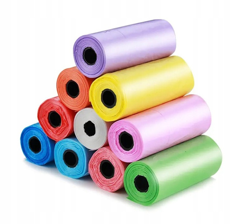 WORECZKI NA PSIE ODCHODY KUPY FOLIOWE KUPKOWORKI 120 SZTUK 10 ROLEK ZESTAW