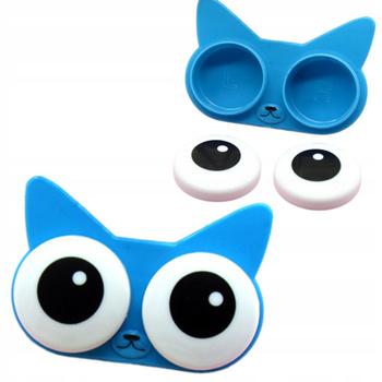 POJEMNIK NA SOCZEWKI KONTAKTOWE uroczy kotek kompaktowy