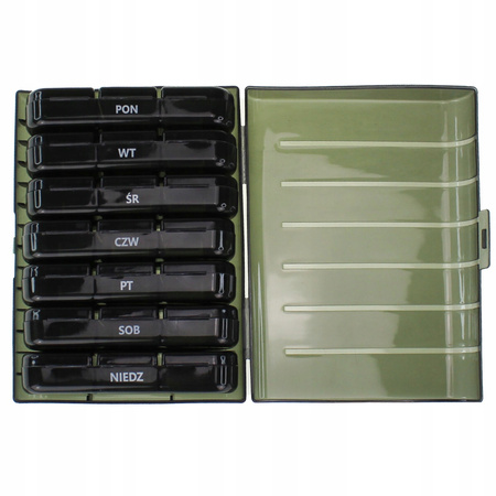 ORGANIZER NA LEKI TABLETKI TYGODNIOWA KASETKA RANO POPOŁUDNIU WIECZÓR