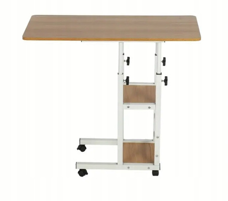 MOBILNE BIURKO PRZYŁÓŻKOWE boczne regulowane na kółkach stolik POD LAPTOP