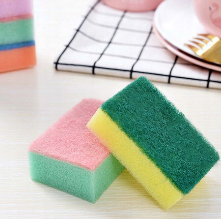 GĄBKI DO NACZYŃ 10szt do zmywania mycia zmywaki kuchenne kolorowe
