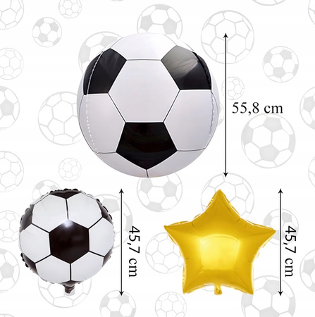 ZESTAW BALONÓW PIŁKA NOŻNA balony na przyjęcie urodzinowe imprezę 5ele