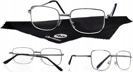 OKULARY KOREKCYJNE OPTIZON +3,00 plus trzy DO CZYTANIA metalowe