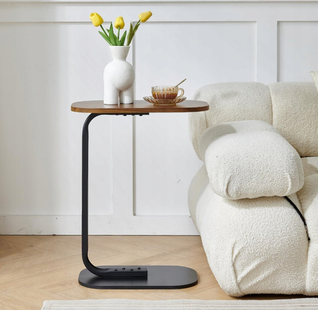 STOLIK KAWOWY POMOCNICZNY BOCZNY NOCNY KSZTAŁT LITERY C DO SALONU