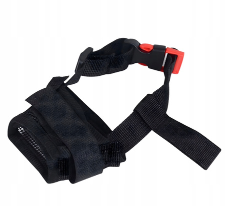 MATERIAŁOWY KAGANIEC DLA PSA z siatką fizjologiczny nylonowy M Bezpieczny