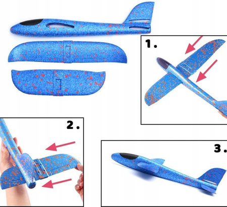Samolot Styropianowy Szybowiec 48CM Zabawka Rzutka Duży Ze Styropianu Lekki