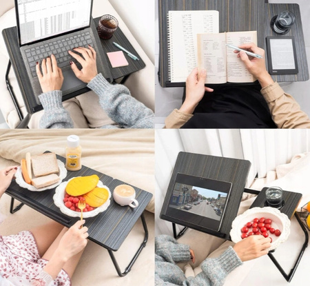 STOLIK POD LAPTOPA KOMPUTER DO ŁÓŻKA PODSTAWKA SKŁADANY MOBILNY REGULOWANY