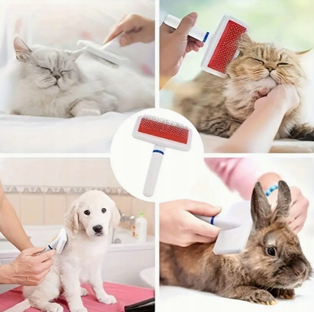 SZCZOTKA DLA PSA KOTA PUDLÓWKA GRZEBIEŃ UNIWERSALNA WYCZESYWANIE SIERŚCI