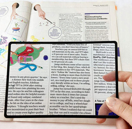 FOLIA SZKŁO POWIĘKSZAJĄCE podręczna lupa do czytania elastyczna 12x18