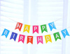Baner urodzinowy HAPPY BIRTHDAY kolorowy flagi dekoracja girlanda