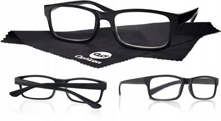 OKULARY KOREKCYJNE OPTIZON +1,50 plus jeden i pół czarne DO CZYTANIA