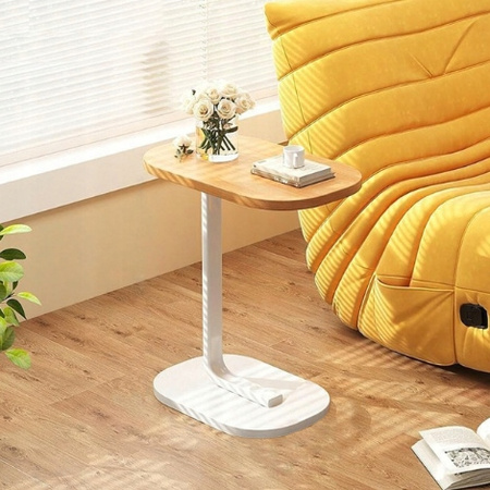 STOLIK KAWOWY POMOCNICZNY BOCZNY NOCNY KSZTAŁT LITERY C DO SALONU