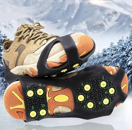 RACZKI ANTYPOŚLIZGOWE NA BUTY gumowe raczki nakładki kolce zimowe r 39-44