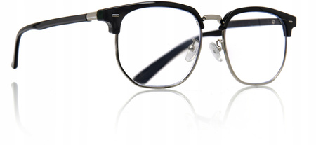 OKULARY KOREKCYJNE METALOWE +4,00 solidne trwałe do czytania