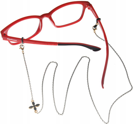 ŁAŃCUSZEK DO OKULARÓW z kwiatkiem zawieszka ozdobna sznureczek