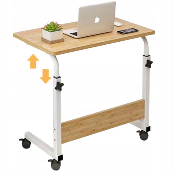 Eleganckie MOBILNE BIURKO REGULOWANE stolik na kółkach stolik POD LAPTOP