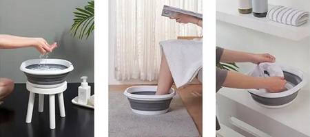 Silikonowa miska składana 2L do podróży uniwersalna turystyczna pojemnik