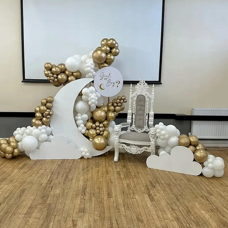 BALONOWA GIRLANDA ZESTAW BALONÓW białe złote urodziny impreza 110ele