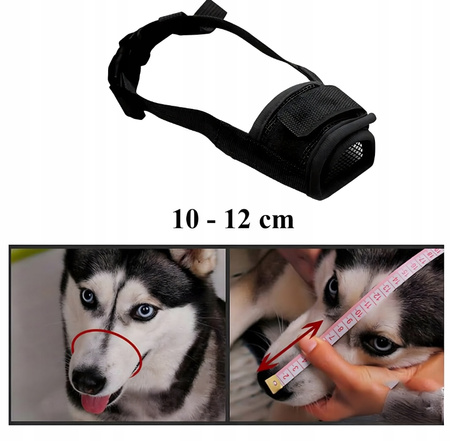 MATERIAŁOWY KAGANIEC DLA PSA z siatką fizjologiczny nylonowy M Bezpieczny