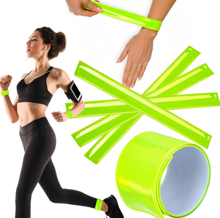 OPASKA ODBLASKOWA NA RĘKĘ NOGĘ samozaciskowa dla dzieci dorosłych bieganie