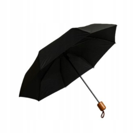 PARASOLKA PRZECIWDESZCZOWA czarna składana manualna uniwersalna