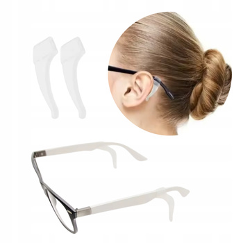 STOPERY DUŻĘ NAKŁADKI na ZAUSZNIKI do okularów końcówki antypoślizgowe 2szt