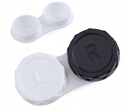 Tygodniowy zestaw pojemników na soczewki kontaktowe 7 szt z oznaczeniem L/P