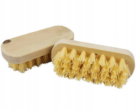 DREWNIANA SZCZOTKA GOSPODARCZA do szorowania 13cm mocne włosie do podłogi