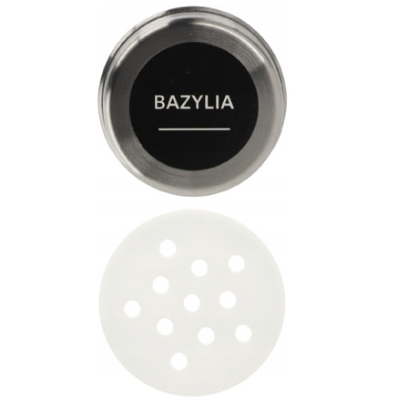 PRZYPRAWNIK SREBRNY 16 SŁOICZKÓW z naklejkami elegancki prezent organizer