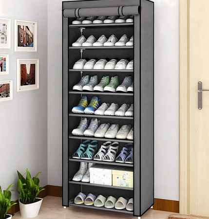 TEKSTYLNA SZAFKA NA BUTY składana obuwie duży regał materiałowy 160cm