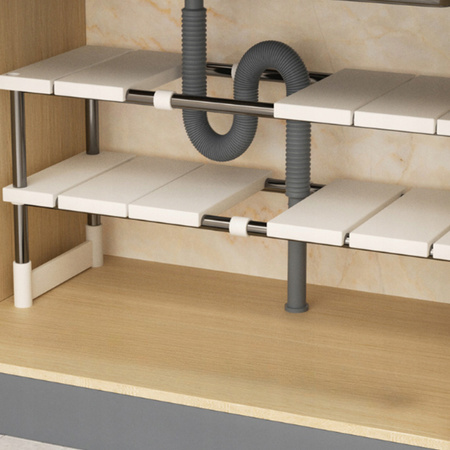 ORGANIZER PÓŁKA DO SZAFKI KUCHENNEJ 2 poziomy pod zlew regał do szafki blat