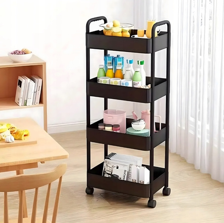 PÓŁKA ŁAZIENKOWA NA KÓŁKACH 4 POZIOMY mobilna szafka kuchenna