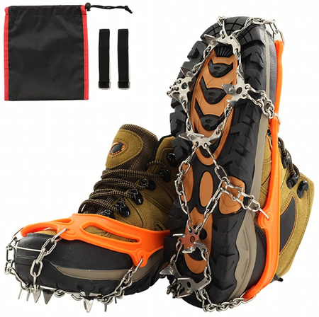 RACZKI ŁAŃCUCHY DO BUTÓW na lód kolce uniwersalne antypoślizgowe trekking