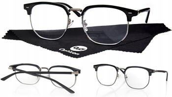 OKULARY KOREKCYJNE METALOWE +1,50 solidne trwałe do czytania