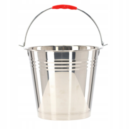 WIADRO NIERDZEWNE 10L ze stali nierdzewnej z rączką gospodarcze