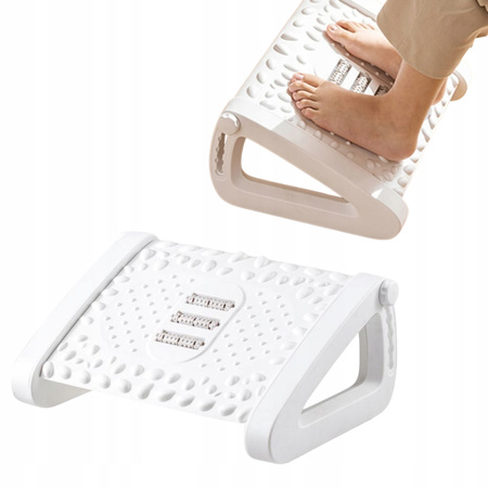 PODNÓŻEK BIUROWY Regulowany ERGONOMICZNY do stóp biurko z rolkami do masażu