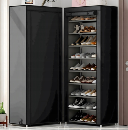 TEKSTYLNA SZAFKA NA BUTY składana obuwie duży regał materiałowy 160cm
