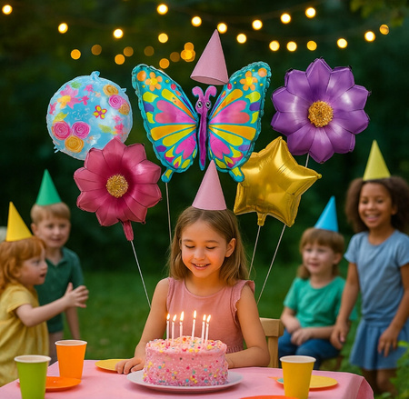 ZESTAW BALONÓW MOTYLKI balony na przyjęcie urodzinowe imprezę 5ele