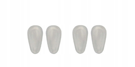 NOSKI DO OKULARÓW kształt łzy 2 pary łezki antypoślizgowe 4 szt bezbarwne