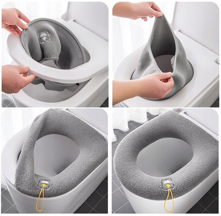 Pokrowiec na deskę sedesową miękka nakładka na sedes WC plusz delikatny