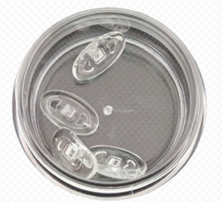 NOSKI DO OKULARÓW 4szt 13x7mm antypoślizgowe transparentne przykręcane