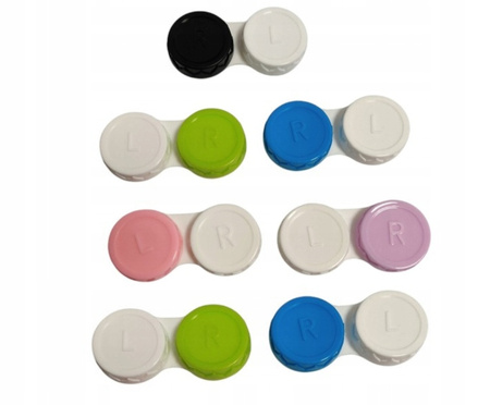 Tygodniowy zestaw pojemników na soczewki kontaktowe 7 szt z oznaczeniem L/P