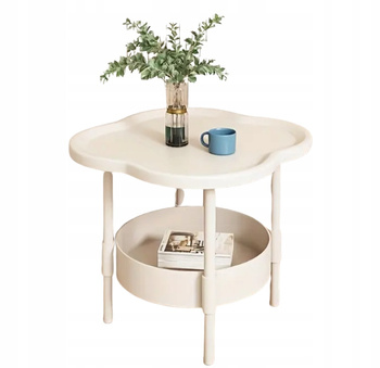 STOLIK KAWOWY CHMURKA do salonu sypialni z półką dekoracyjny pomocny