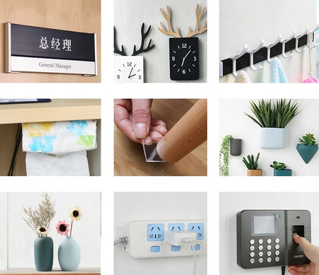 Nanotaśma dwustronna bezbarwna super mocna montażowa wodoodporna 5m długa