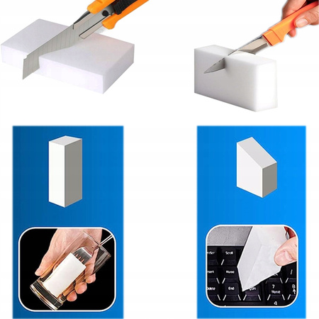 MAGICZNA GĄBKA 10SZT DO CZYSZCZENIA USUWANIA PLAM BRUDU MELAMINA